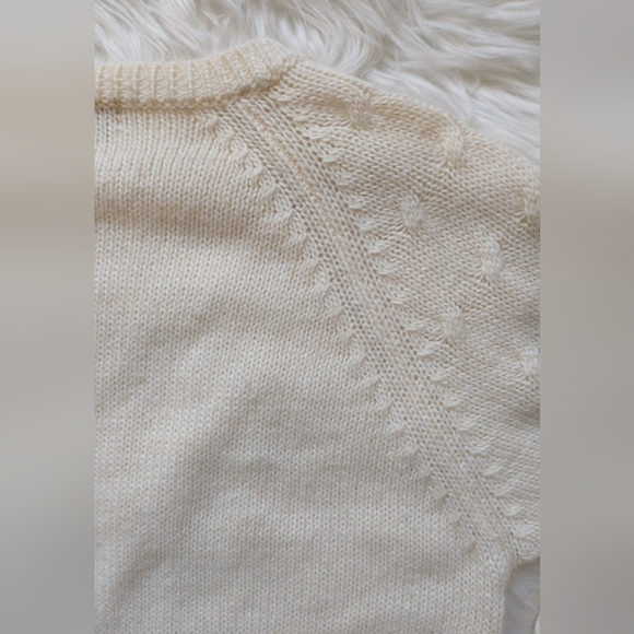 EUC Madewell Wallace cream ribbed crewneck acrylic/wool/mohair cable knit - Picture 10 of 14